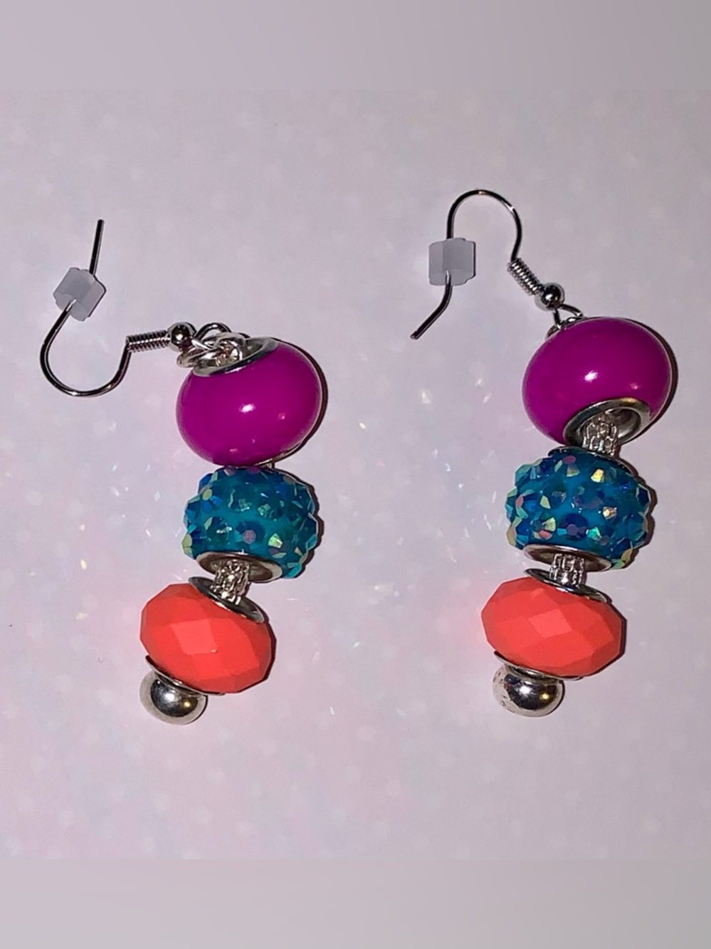Handmade Neon 90’s Inspired Dangle Earrings